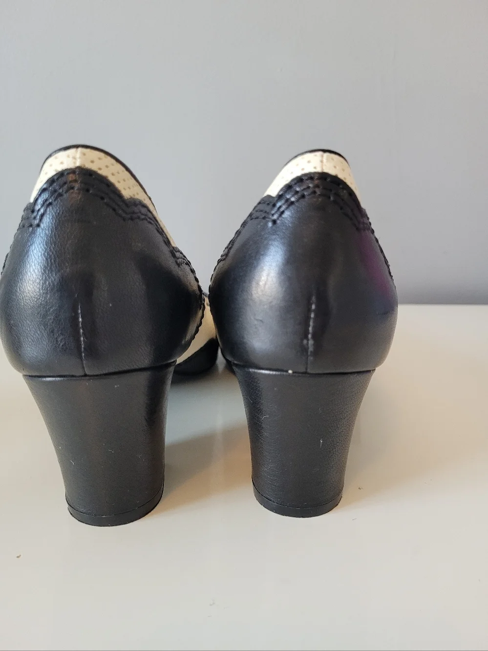 Miss L Fire Perforated Leather Heels, VGUC, Size 39